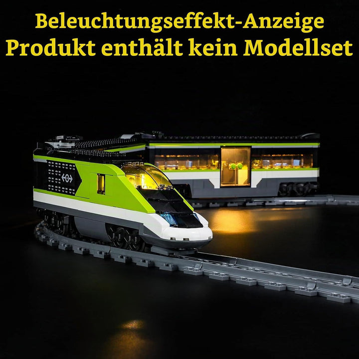 GEAMENT LED Licht-Set Kompatibel mit Lego Personen-Schnellzug (Express Passenger Train) - Beleuchtun