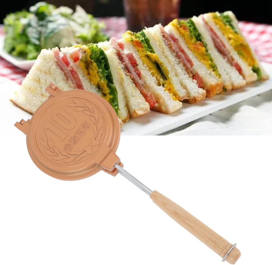 Sandwich-Backblech, Frühstücks-Sandwich-Maker Mit Abnehmbarem Griff, Doppelseitige Sandwich-Backform