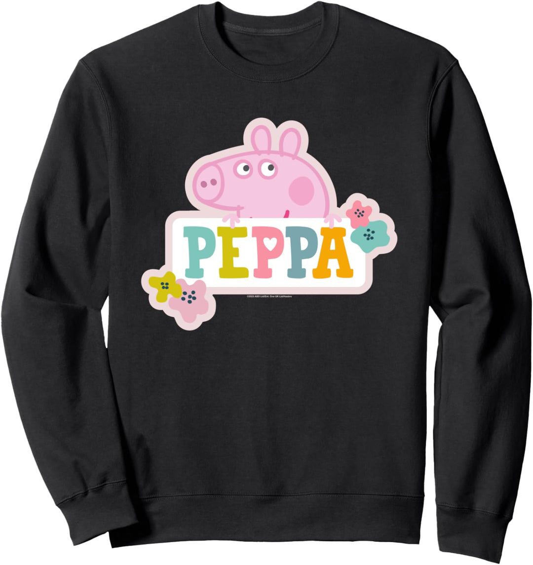 Peppa Wutz Floral Nametag Sweatshirt