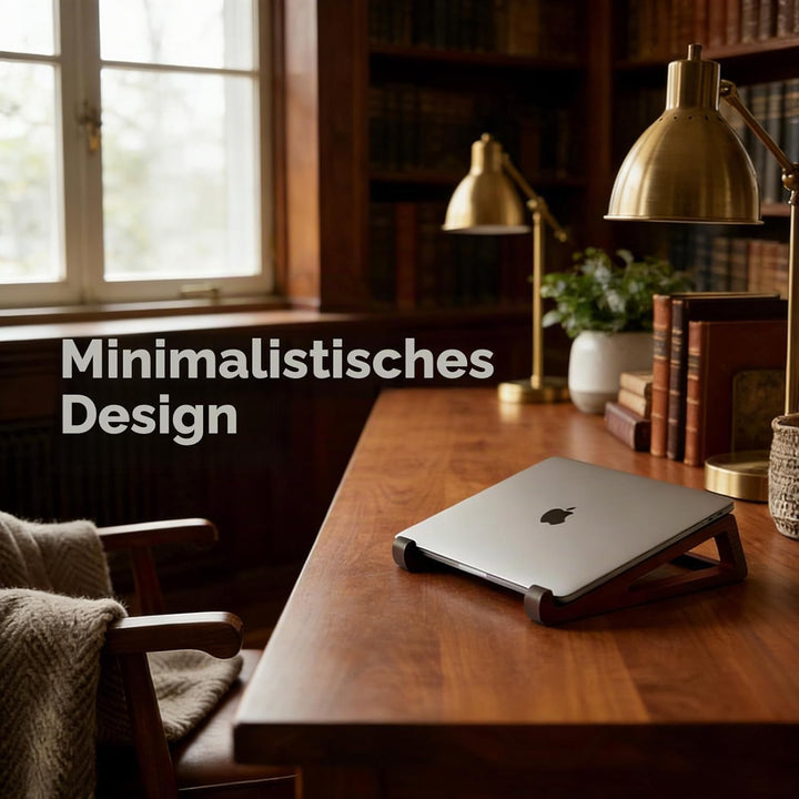 Laptopständer aus Bambusholz, tragbarer Laptopständer aus Holz für Schreibtisch und Tablet mit Trage