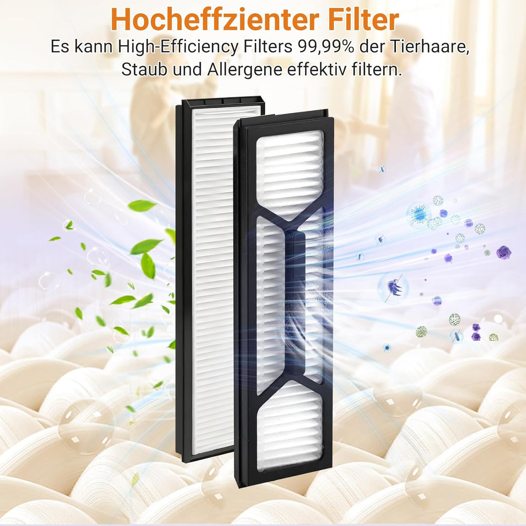 25 Stück Zubehörset für Eufy S1 Pro Saugroboter, 1 Hauptbürste, 1 Roller Wischtuchrolle, 4 Filter, 6