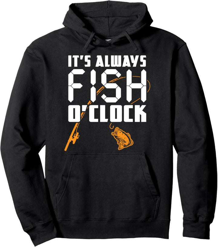 Es ist immer Fisch-Angelrute Pullover Hoodie