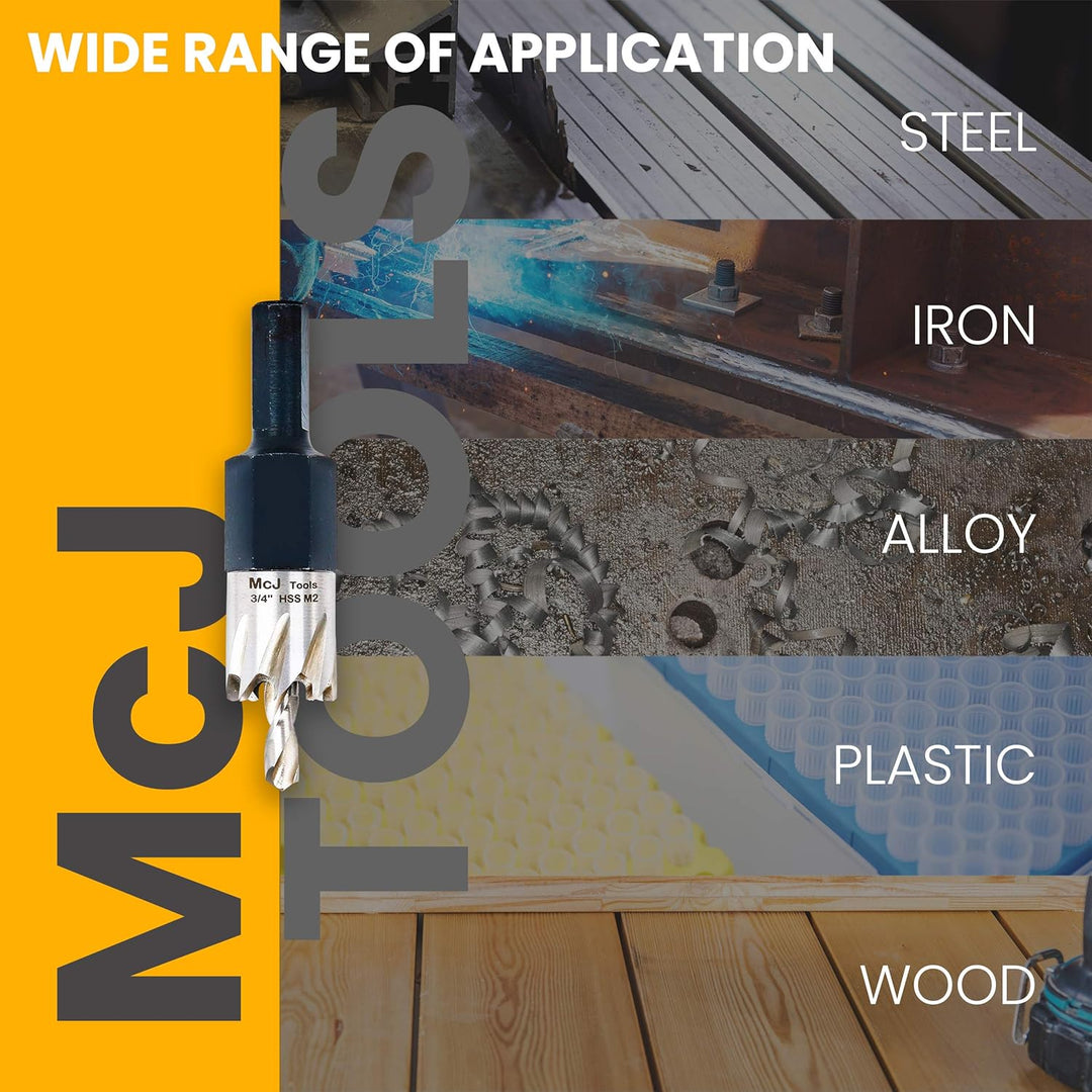 McJ Tools 2-3/4 Inch HSS M2 Drill Bit Hole Saw for Metal, Steel, Iron, Alloy, Ideal for Electricians