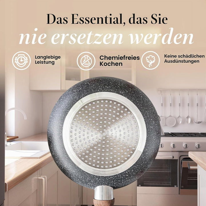 Antihaftbeschichtete Töpfe und Pfannen Set – Induktionsherd Töpfe Set – 15 Stück Küche Kochgeschirr