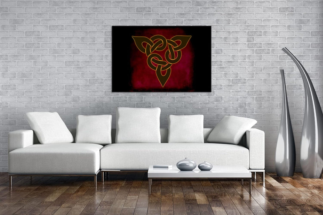 deyoli Keltisches Muster Format: 80x60 als Leinwandbild, Motiv fertig gerahmt auf Echtholzrahmen, Ho