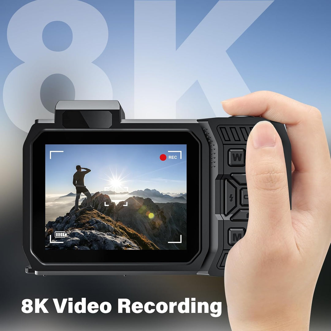 Digitalkamera, Yixinxin 8K Unterwasserkamera, 70MP Autofokus 33FT WiFi Digitalkamera wasserdichte mi