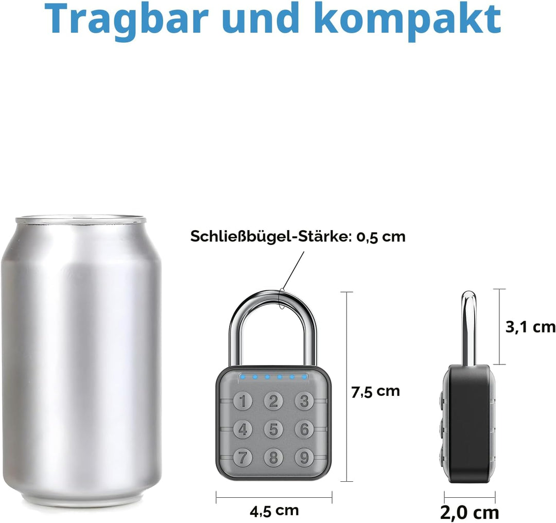 Zahlenschloss, Zahlenschloss für Spind, Schliessfachschloss & Gym Locker Lock - Hohe Sicherheit, ein