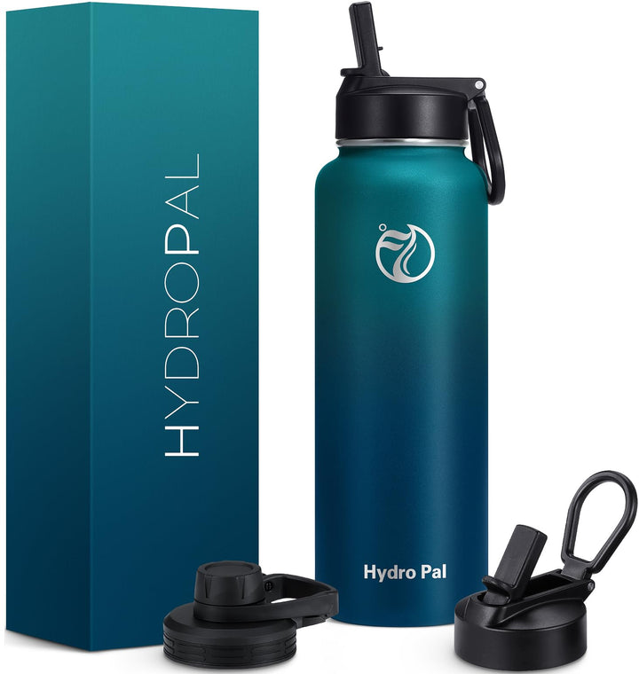 HydroPal Edelstahl Trinkflasche - 750ml, 1L, 1,2L, BPA-Frei, Kohlensäure geeignet, Isolierte Thermos