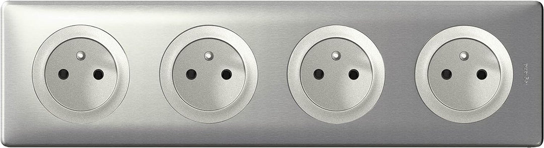 Legrand Celiane LEG68904 Platte 4 Plätze, Titan Titan 4 Posten, Titan 4 Posten