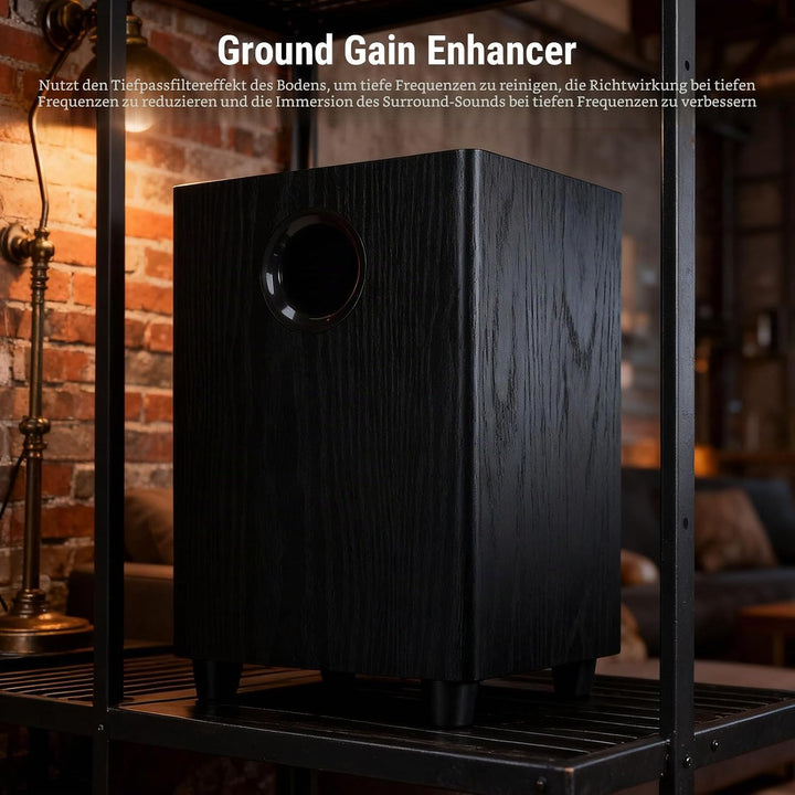 Tangxi Aktiver Subwoofer, 6,5-Zoll-Subwoofer mit Tiefer Basswiedergabe, Plug-and-Play, Einfache Einr