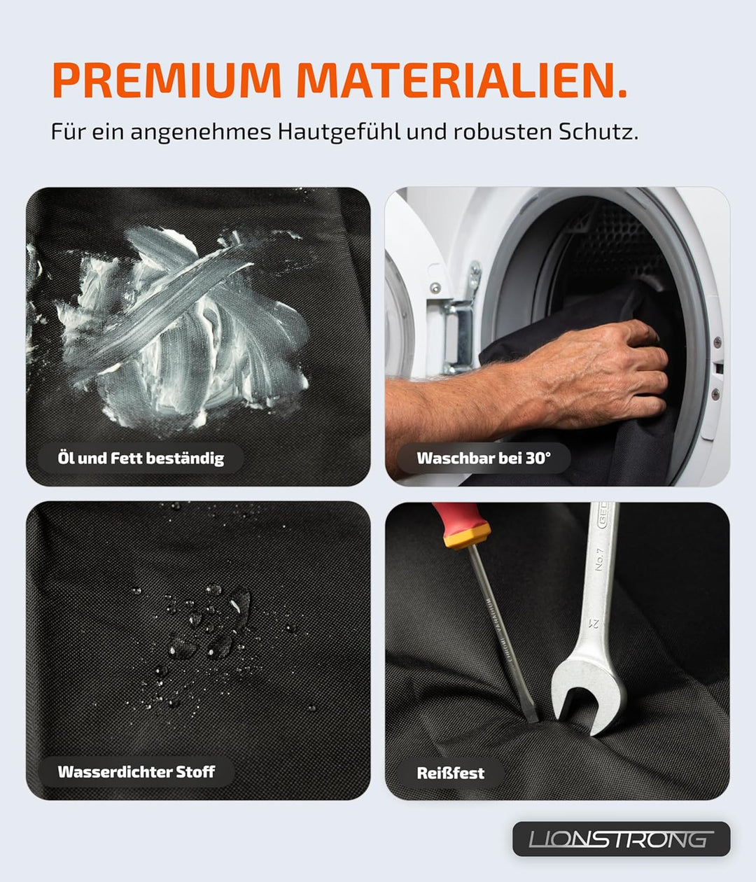 LIONSTRONG® Autositzschoner Vordersitz universell kompatibel [WASSERDICHT] - Autositzbezüge Vordersi