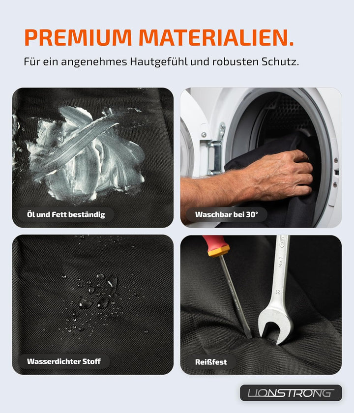 LIONSTRONG® Autositzschoner Vordersitz universell kompatibel [WASSERDICHT] - Autositzbezüge Vordersi