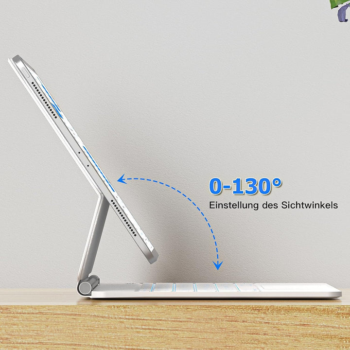 Bettdow für iPad Air 6.Gen 13" M2 2024/ iPad Pro 12.9" Tastatur Hülle, Schwebendes Magnetisches Desi