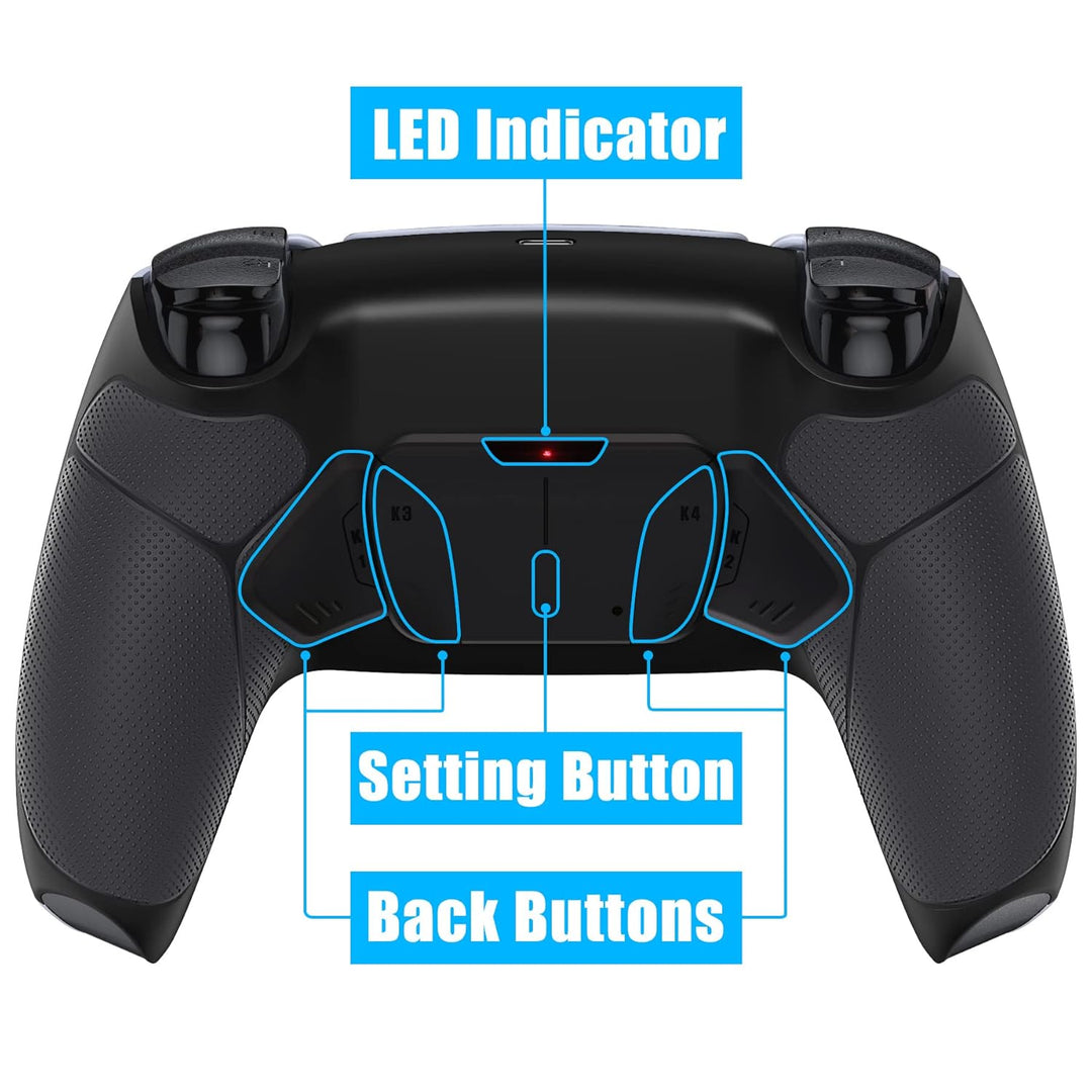 eXtremeRate Programmierbar RISE4 Remap Kit für ps5 Controller BDM-030/040,Remap Board&Rückplate Gehä