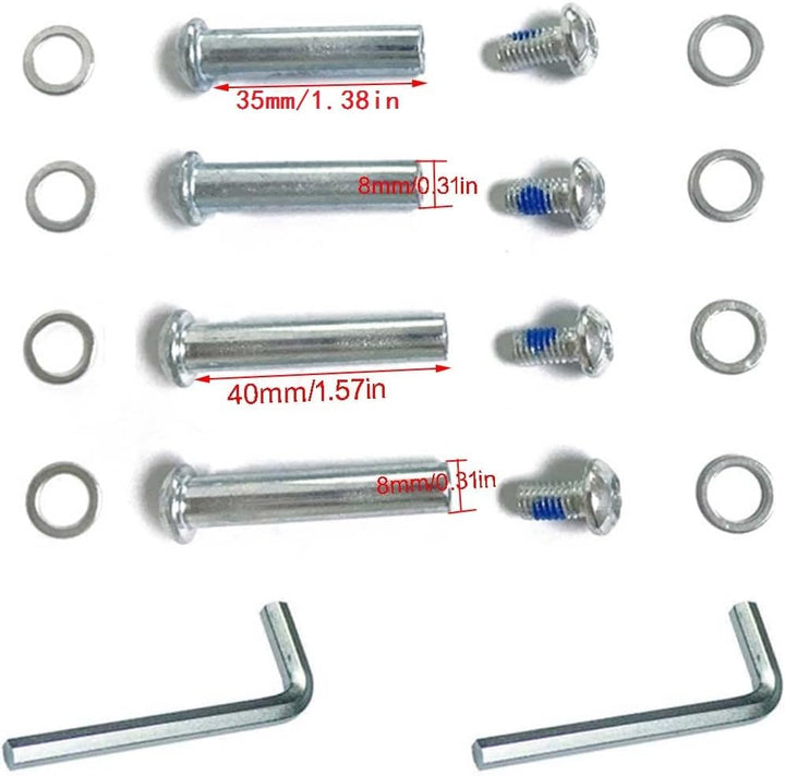 LOTOWELZON 2 x Ersatzräder für Gepäckkoffer, 50/64/70/75/84/90 mm Gummi-Inline-Rollschuhe mit 8 mm A