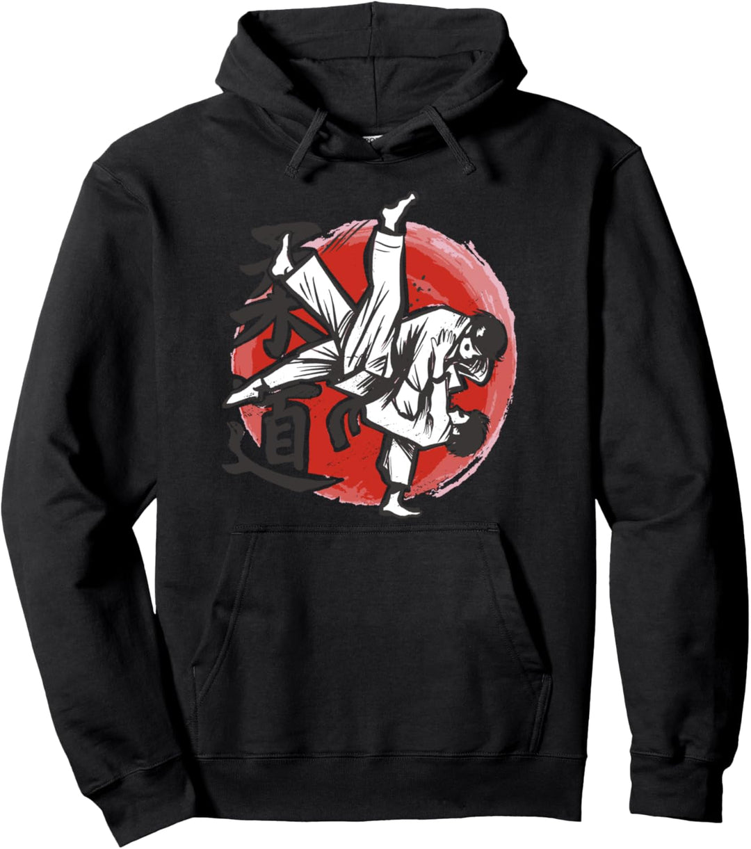 Judo Kämpfer mit Japan Schrift Judoka Pullover Hoodie