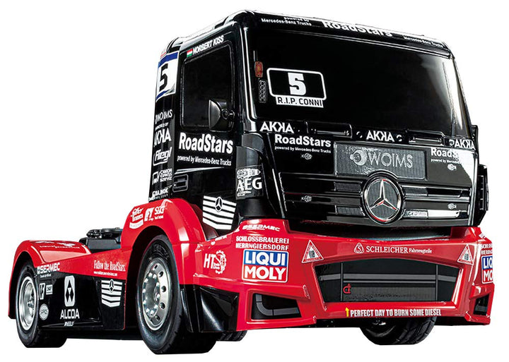 TAMIYA 58683 Mercedes-Benz 1:14 RC M-B Race Truck Actros MP4 TT-01E, ferngesteuertes Auto/Fahrzeug,