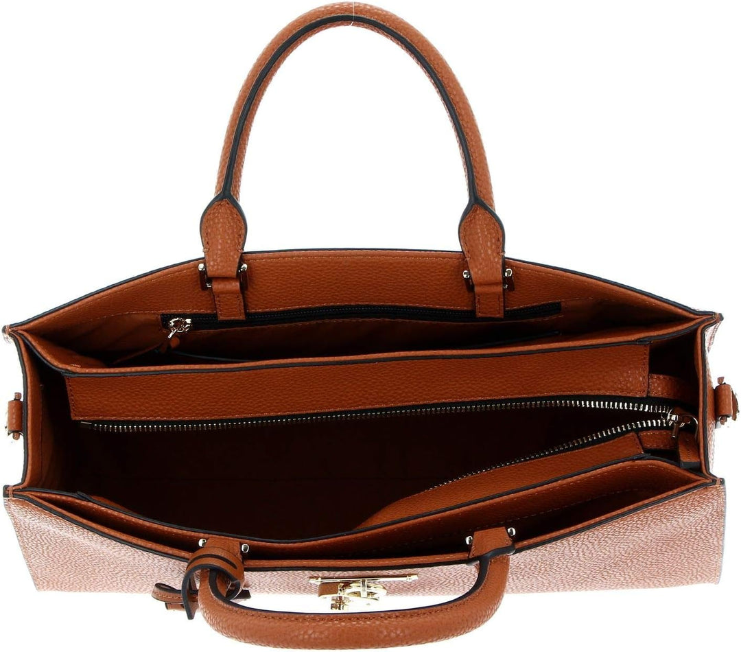 Calvin Klein Damen Handtasche Tasche Henkeltasche Business Tote Bag Braun