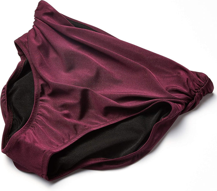 Profile by Gottex Damen Bikini-Unterteile 38 Satin Nights Wine, 38 Satin Nights Wine