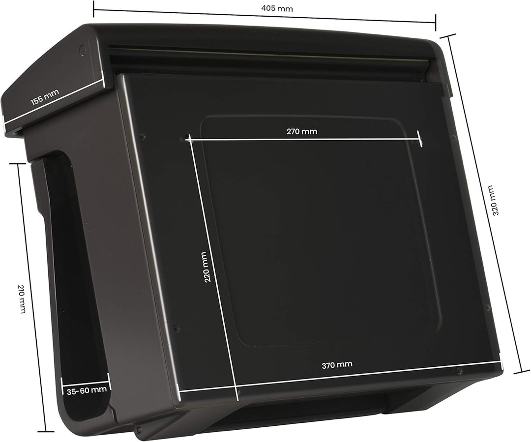 Burg-WÄCHTER Briefkasten mit Zeitungsfach ohne Namensschild, Kunststoff, Einwurf-Format DIN C4, 2 Sc