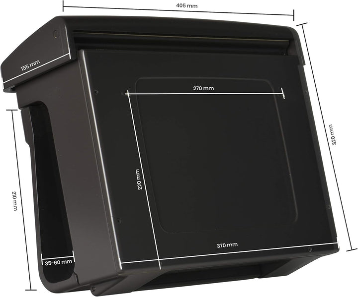 Burg-WÄCHTER Briefkasten mit Zeitungsfach ohne Namensschild, Kunststoff, Einwurf-Format DIN C4, 2 Sc