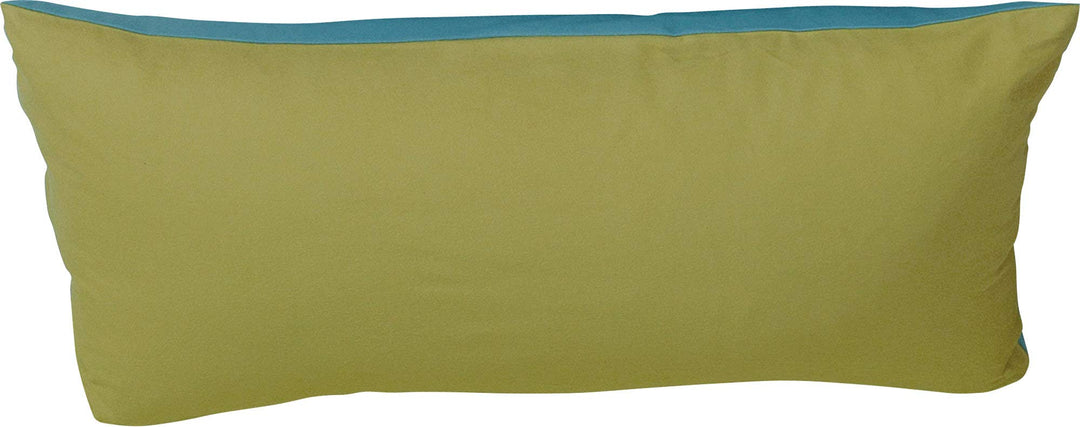 Cotonea Bio Edel-Biber Wendebettwäsche Türkis-olivgrün Kissenbezug einzeln 40x80 cm, Türkis-olivgrün