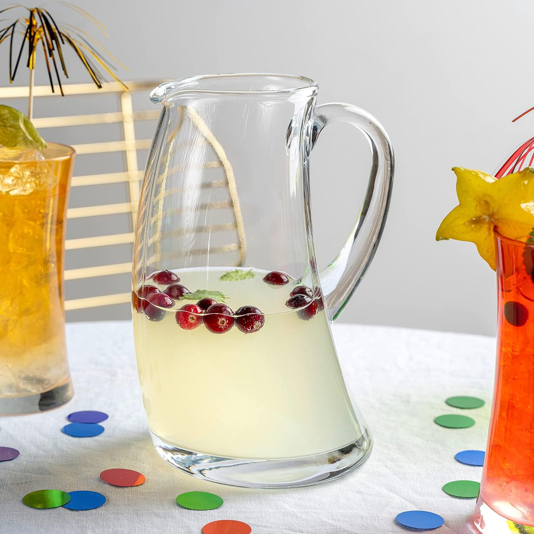 LEONARDO Swing Krug - Wasserkaraffe aus hochwertigem Glas - Inhalt 1,2 Liter - Spülmaschinenfest, ro