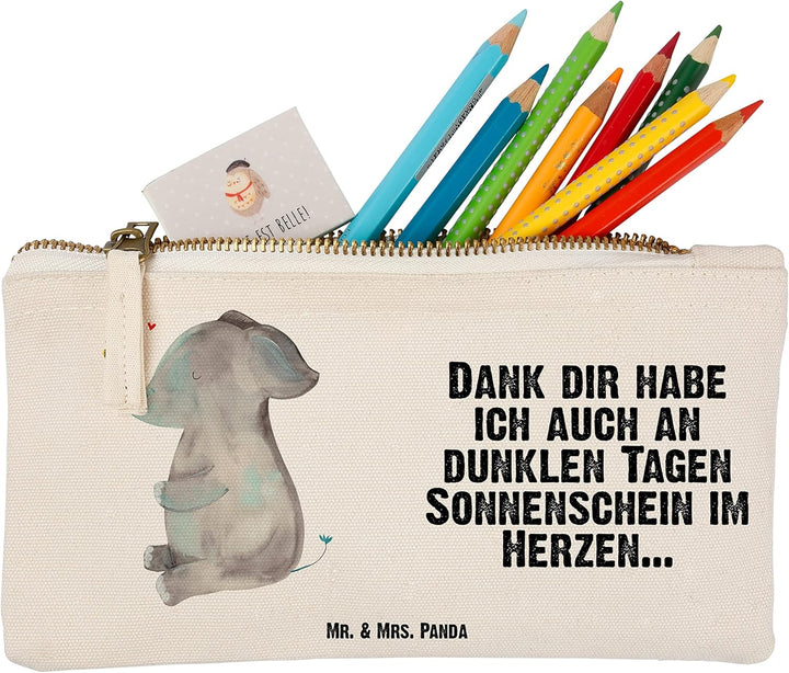 Mr. & Mrs. Panda Etui Elefant Biene Grösse S Klein - Geschenk, Liebesspruch, Kulturtasche, Heiratsan