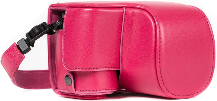 MegaGear Sony Alpha A6500 (16-50 mm) Ever Ready Leder Kamera-Case mit Trageriemen und Batteriezugang