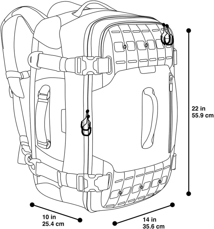 Maxpedition ironcloud Adventure Reisetasche Trekking Rucksack, 56 cm, 48 Liter, grau, Grau