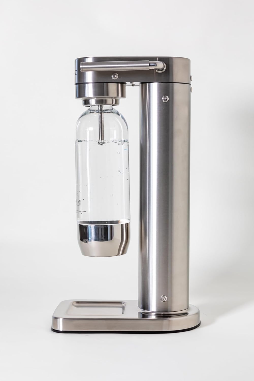 Premium Wassersprudler aus gebürstetem Edelstahl mit 1 x BPA-frei Flaschen SW!ZZ (gebürstetem Edelst