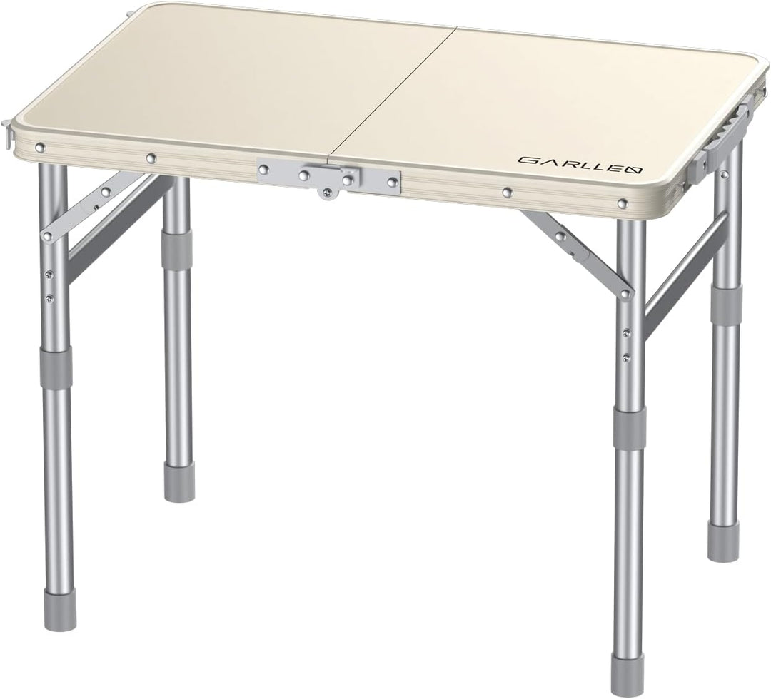 GARLLEN Campingtisch klappbar Klapptisch, 58x40cm & 3 Höhenverstellbar(26/48/70cm) ABS Wasserdichter