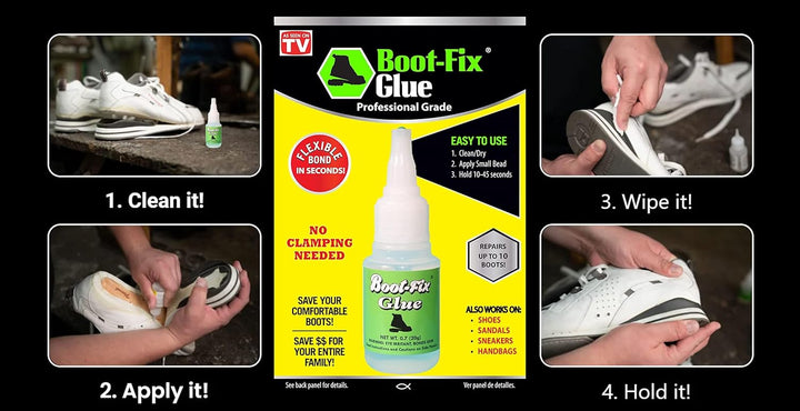 Boot-Fix Schuhkleber: Sofortiger professioneller Schuhreparatur-Kleber. .7 oz (20g), .7 oz (20g)