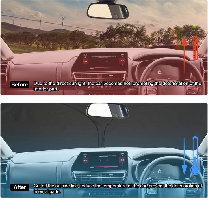 BIXUAN Sonnenschutz kompatibel mit Citroen C5 Aircross SUV 2018-2023 Windschutzscheibe für das Auto