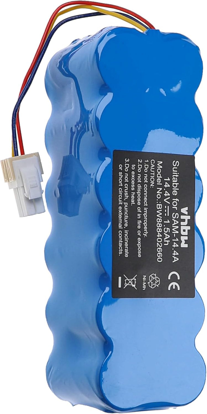 vhbw 1x Akku Ersatz für Samsung DJ96-00113A für Saugroboter (1500 mAh, 14,4 V, NiMH)
