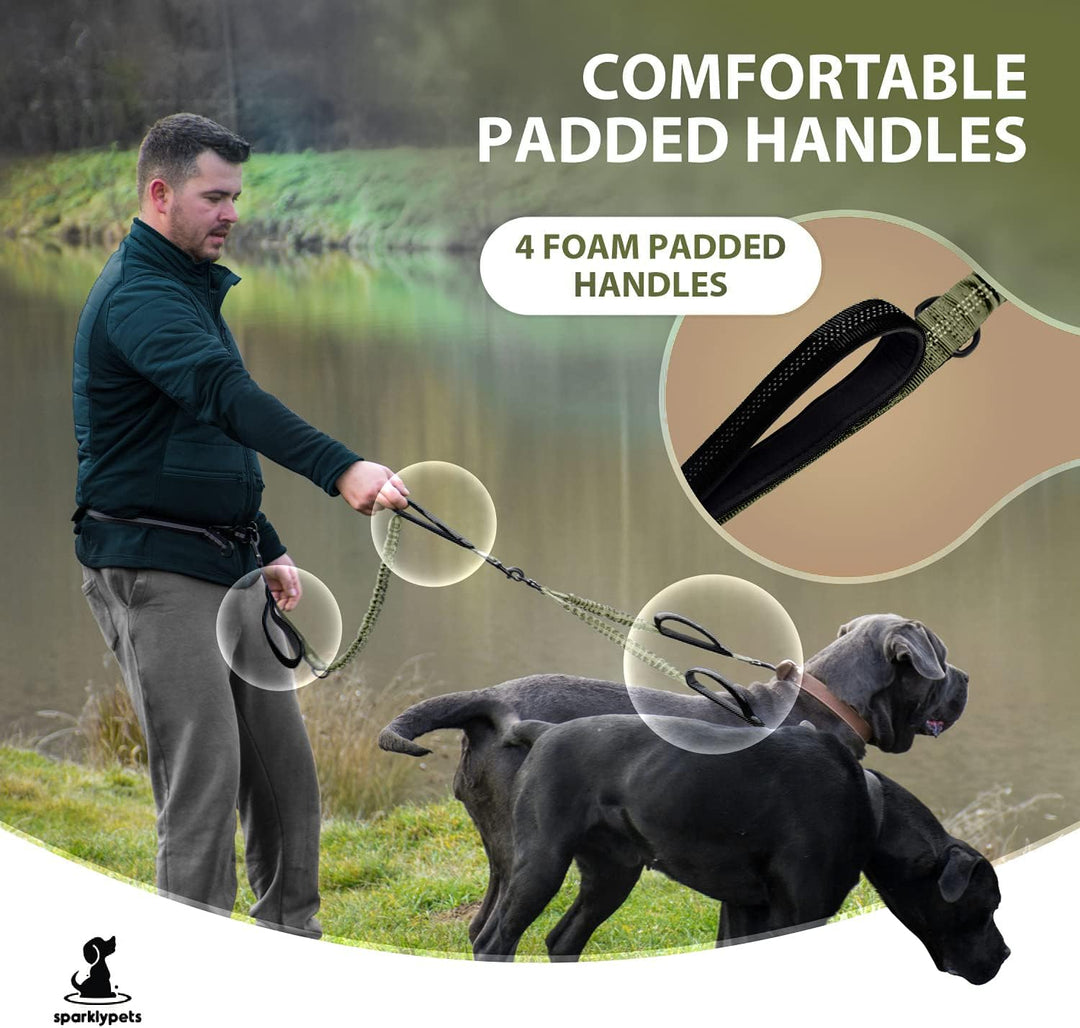 Joggingleine für Hunde zum Laufen, Joggen, Wandern | 2 in 1 Joggingleine und Normale Hundeleine für