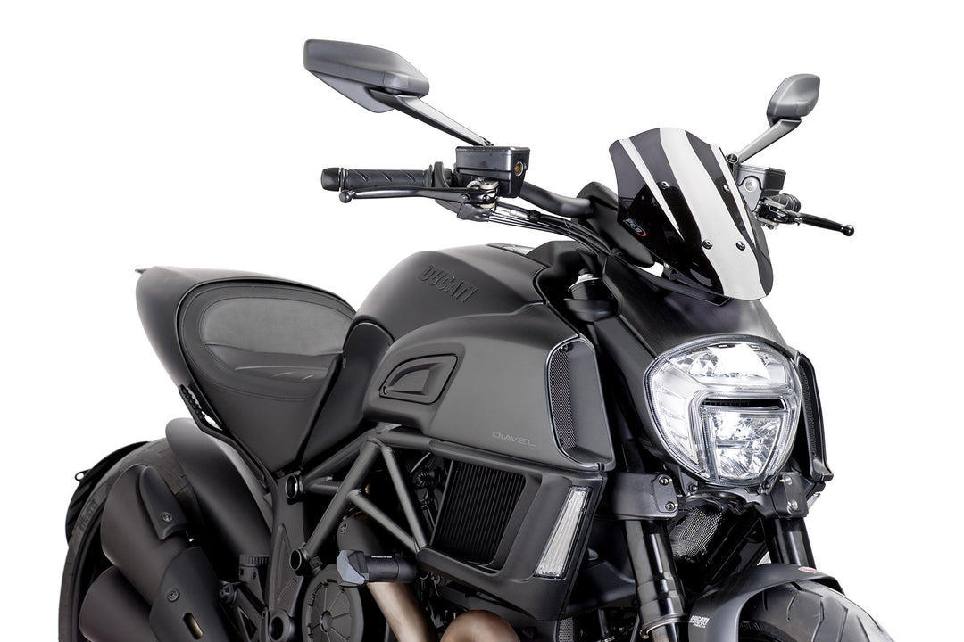 Windschild Puig Sport Ducati Diavel 14-16 dunkel getàƒ ¶nt Stark Getönt, Stark Getönt