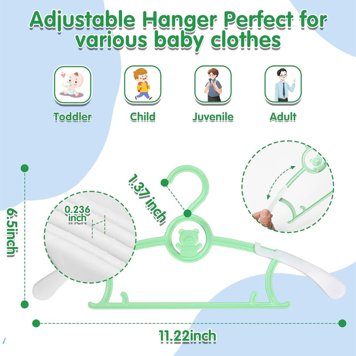 HGYZE Baby Kleiderbügel Kinder Antirutsch, 29-37cm Ausziehbare Kinderkleiderbügel, 20 Stück Kleiderb