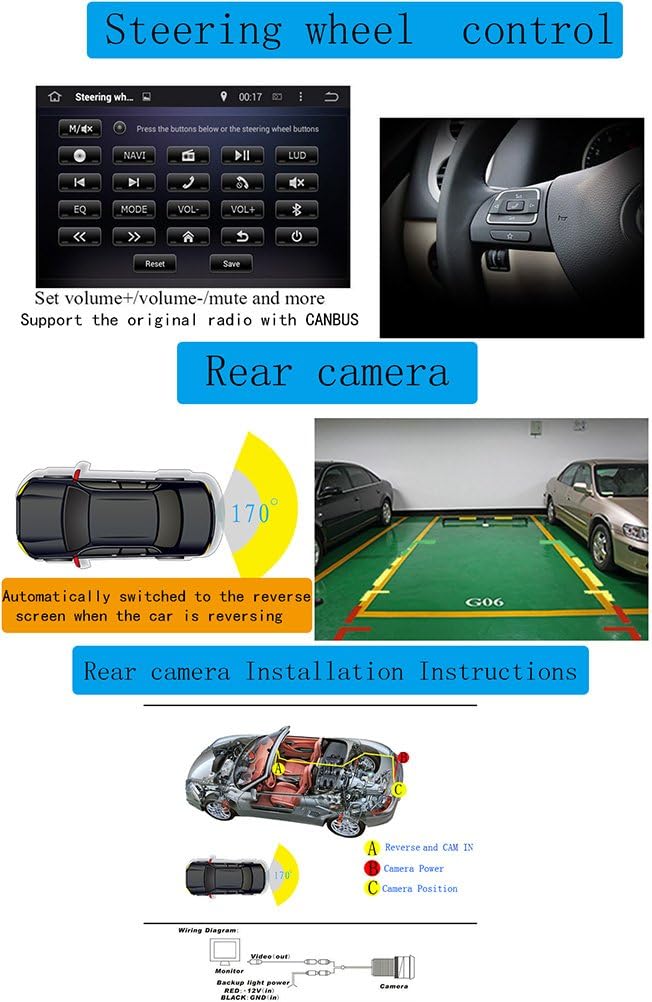 XISEDO Android 10.0 Autoradio 9 Zoll Car Radio Autonavigation RAM 2G ROM 32G Car Stereo mit 1024 * 6