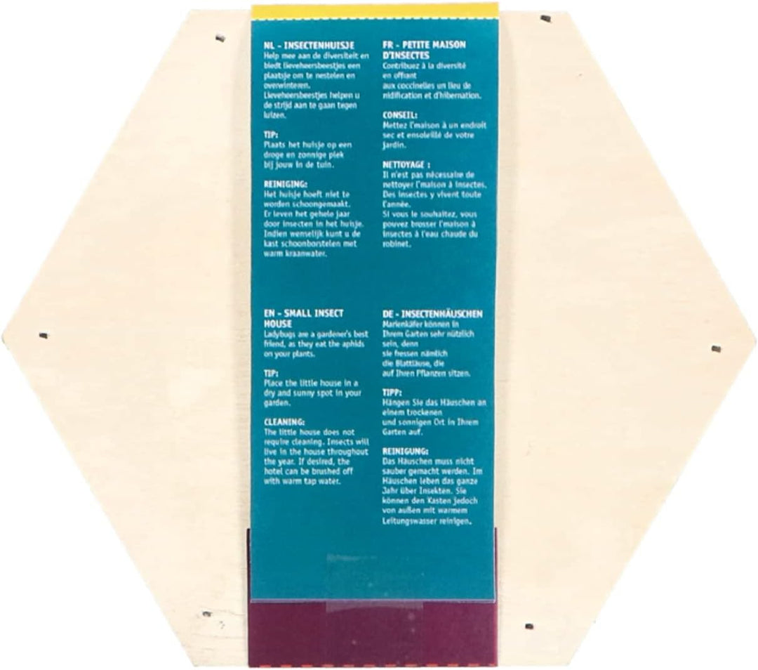 Insektenhotel Buzzy® Home Hexagon - Set mit 4 Kästen für Bienen - Schmetterlinge - Käfer