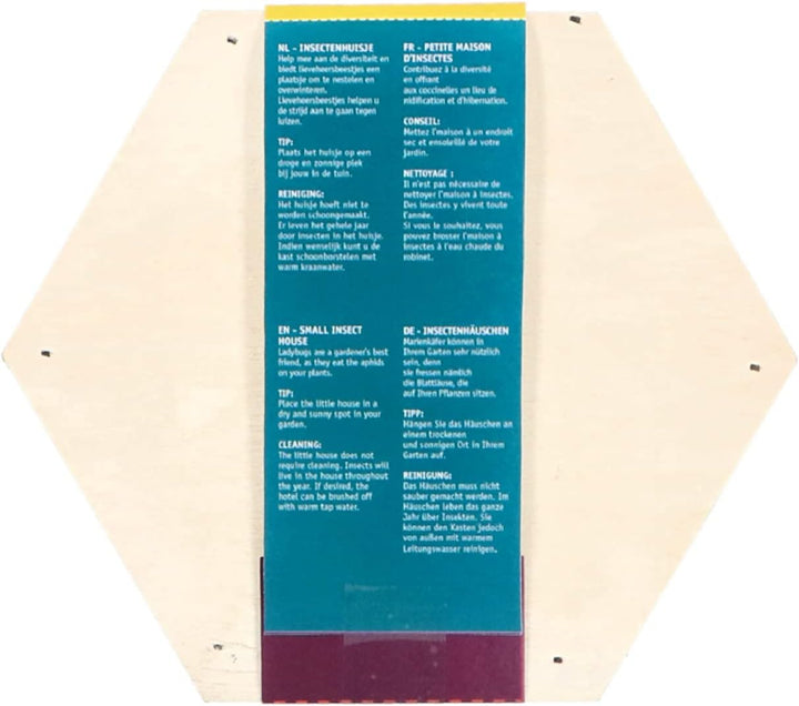 Insektenhotel Buzzy® Home Hexagon - Set mit 4 Kästen für Bienen - Schmetterlinge - Käfer