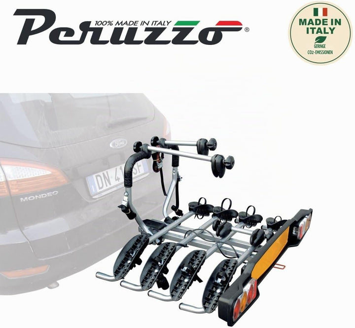 Peruzzo 668/4 Heckträger Neigbarer Anhängerkupplungsfahrradträger Siena, 11102033, Schwarz
