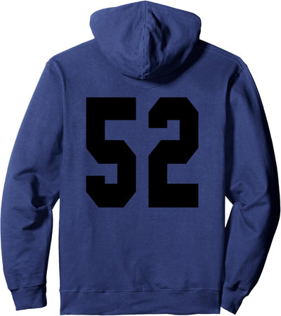 # 52 Team Sports Trikot Vorne & Rückseite Nummernspieler Fan Pullover Hoodie