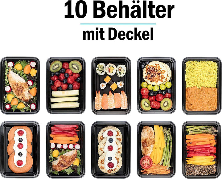 [10er Pack] 1-Fach Meal Prep Container Von Igluu - Essensbox, Lunchbox Mikrowellengeeignet, Spülmasc