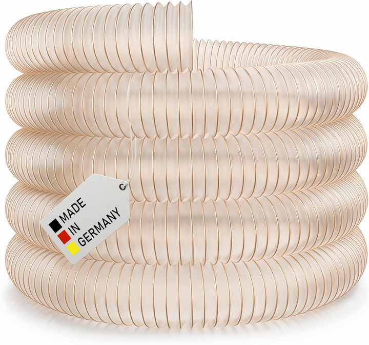 AWM Absaugschlauch Ø 120 mm transparent 0,4 mm Absauganlage Spiralschlauch schwer entflammbar Flexsc
