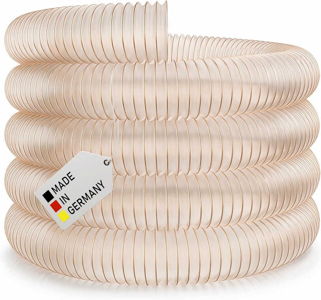 AWM Absaugschlauch Ø 120 mm transparent 0,4 mm Absauganlage Spiralschlauch schwer entflammbar Flexsc