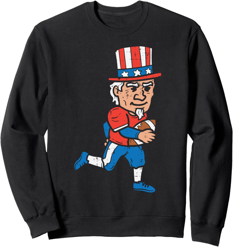 American Football Uncle Sam Sports 4th Of July Fourth Boys Sweatshirt