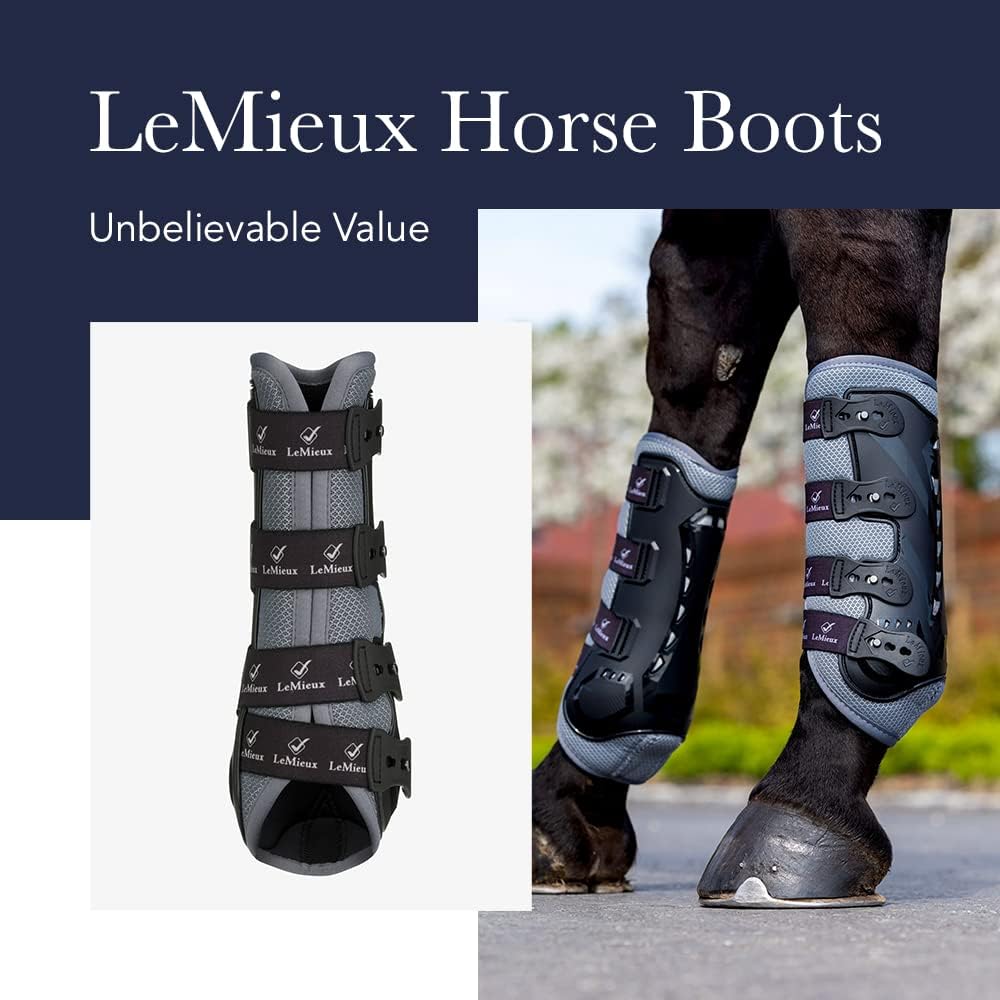 LeMieux Gamaschen Ultramesh Snug Boots Hinterbeine Grau - L - Grau, L