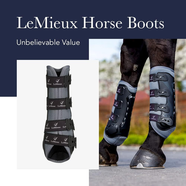 LeMieux Gamaschen Ultramesh Snug Boots Hinterbeine Grau - L - Grau, L