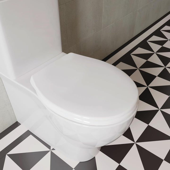 Croydex T.Seat SC Flex Fit WHT WL601722H, Kunststoff, weiss, 43 x 38 x 5 cm Standard Slow Close, Sta
